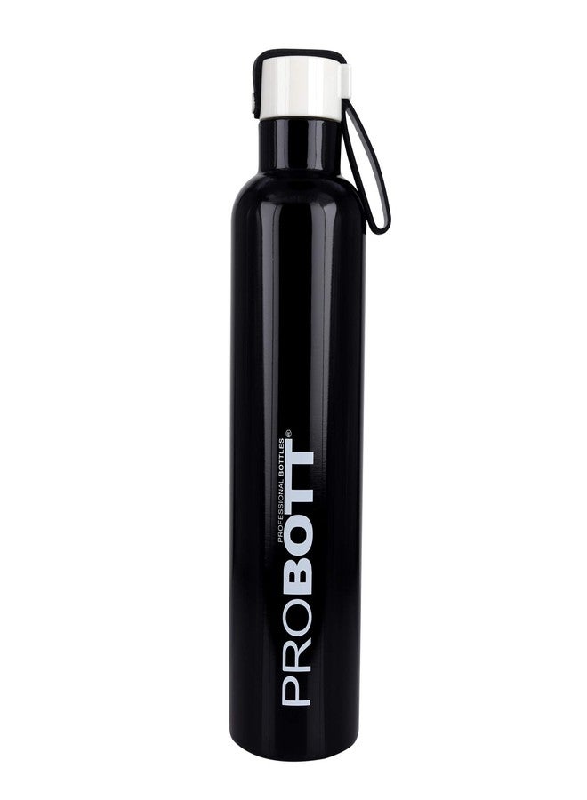 Probott Bang 750 ml Thermosteel Vacuum Insulated Double Walled Flask, Stainless Steel Water Bottle, Black | Screw Cap | Hot and Cold | Leakproof | Water, Tea, Coffee, Gym, College, Office, Travel - Image 1
